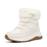 Women's Off-White Faux Fur Winter Booties