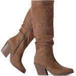 Putu Women's Brown Pointed Toe Knee High Boots