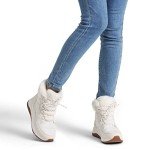 Women's Off-White Faux Fur Winter Booties