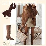 Putu Women's Brown Pointed Toe Knee High Boots