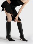 Knee High Black Kitten Heel Modatope Boots