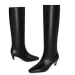 Knee High Black Kitten Heel Modatope Boots