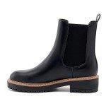 Women's Black Chelsea Boots with Block Heels