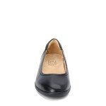 Naturalizer Women's Black Leather Slip-On Ballet Flats