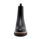 Women's Black Chelsea Boots with Block Heels
