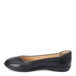 Naturalizer Women's Black Leather Slip-On Ballet Flats