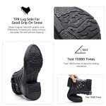 STQ Women's Black Lace-Up Combat Ankle Boots