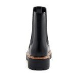 Women's Black Chelsea Boots with Block Heels