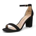 DREAM PAIRS Women’s Black Low Heel Sandals