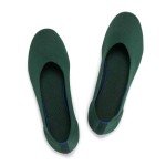 Frank Mully Green Round Toe Ballet Flats