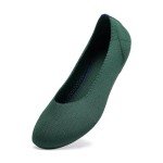 Frank Mully Green Round Toe Ballet Flats