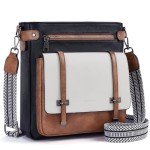 Roulens Crossbody Bags for Women,Multi Pocket Crossbody Purses Soft Leather Shoulder Handbags Travel Purse Adjustable Strap