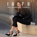 IDIFU Black Heels Women's Pumps Closed Toe Heels Stiletto High Heels Strappy Heels Wedding Bridal Office Dress Shoes for Women Comfortable Dressy Formal Pointed Toe Zip Pumps Heels(Black Nubuck,8.5)