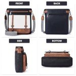 Roulens Crossbody Bags for Women,Multi Pocket Crossbody Purses Soft Leather Shoulder Handbags Travel Purse Adjustable Strap