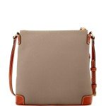 Dooney & Bourke Women's Crossbody in Pebble Grain Leather, Large Handbag with Adjustable Shoulder Strap, Taupe
