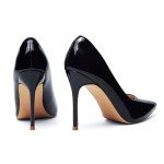 Elisabet Tang Women's High Heels Pumps Closed Pointed Toe Stiletto 4inch Heels Classic Office Special Dressy Wedding Pump Shoes Black 7