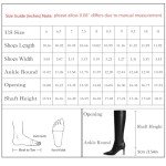 Easyfox Knee High Black Boots for Women Stiletto High Heeled Long Boots Fashion Pointed Toe Tall Boots Side Zipper Knee High Boots Size 7