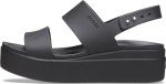 Crocs Women's Brooklyn Low Wedges, Platform Sandals Black, Numeric_7
