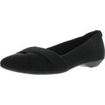 Anne Klein Women's OALISE Flat Shoe, Black/Black, 8.5 M US