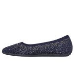 SKECHERS Women's Cleo 2.0-Glitzy Daze Ballet Flat, Navy, 8.5