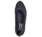 SKECHERS Women's Cleo 2.0-Glitzy Daze Ballet Flat, Navy, 8.5