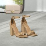 DREAM PAIRS Women's Heels for Women Braided Open Toe Ankle Strap High Block Chunky Heel Sandals Party Wedding Dress Pumps Shoes,Size 8,Nude,SDHS2321W