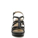 Naturalizer Womens Baylor Strappy High Heel Dress Sandal Black Smooth 7 M