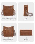 Purses for Women 3PCS, Crossbody Bags Set Large Leather Purse Shoulder Handbags with Wallet Adjustable Straps for Ladies Tote