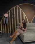 Wnshonzy Suede Knee High Boots for Women Wide Calf Square Toe Tall Boots Brown Stiletto High Heels Long Boots Soft Fall Boots Pull on Fashion Casual Cute Nude