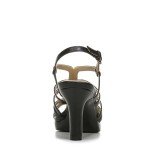Naturalizer Womens Baylor Strappy High Heel Dress Sandal Black Smooth 7 M