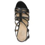 Naturalizer Womens Baylor Strappy High Heel Dress Sandal Black Smooth 7 M