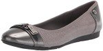 AK Anne Klein Sport Women's Able Ballet Flat, Grey, 9.5 M US