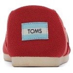 TOMS Women's Alpargata Recycled Cotton Canvas Loafer Flat, Red, 10