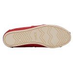 TOMS Women's Alpargata Recycled Cotton Canvas Loafer Flat, Red, 10