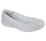Skechers Women's Go Walk Lite-Susie Ballet Flat, Natural, 8