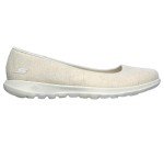 Skechers Women's Go Walk Lite-Susie Ballet Flat, Natural, 8