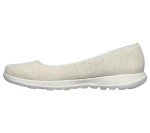 Skechers Women's Go Walk Lite-Susie Ballet Flat, Natural, 8