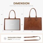 LOVEVOOK Laptop Bag for Women, 15.6 inch Laptop Tote Bag Vintage Work Bags for Women Computer Bag Office Briefcase Handbag