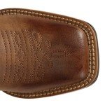 J's.o.l.e Fashion Cowboy Boots for Women Square Toe Wide Mid Calf Western Cowgirl Boots Brown US Size 8