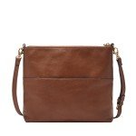 Fossil Women's Fiona Leather Large Crossbody Purse Handbag, Brown (Model: ZB7669200)