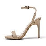 DREAM PAIRS Nude Heels Women?s High Stilettos Sexy Open Toe Dress Shoes Ankle Strappy Wedding Party Club Dance Pumps Sandals Size 8 US SDHS2214W