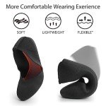 ATHMILE Black Ballet Flats - Washable Knit Flats with Round Toe and Low Wedge for Wedding, Business, Work, Office - Size 8