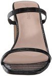 The Drop Women's Avery Square Toe Two Strap High Heeled Sandal, Black, 8