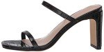 The Drop Women's Avery Square Toe Two Strap High Heeled Sandal, Black, 8