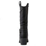 GLOBALWIN Women's Black Knee High Cowboy Boots Cowgirl Boots 7M