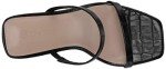 The Drop Women's Avery Square Toe Two Strap High Heeled Sandal, Black, 8