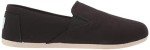 TOMS Women's Redondo Loafer Flat, Black Canvas, 8