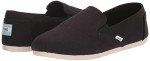 TOMS Women's Redondo Loafer Flat, Black Canvas, 8