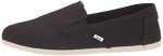 TOMS Women's Redondo Loafer Flat, Black Canvas, 8