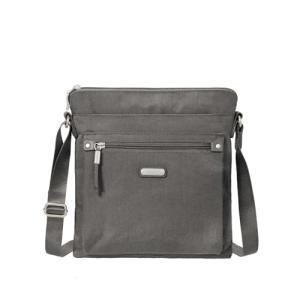 Baggallini womens Go Bagg With Rfid Phone Wristlet Handbags, Gray, One Size US